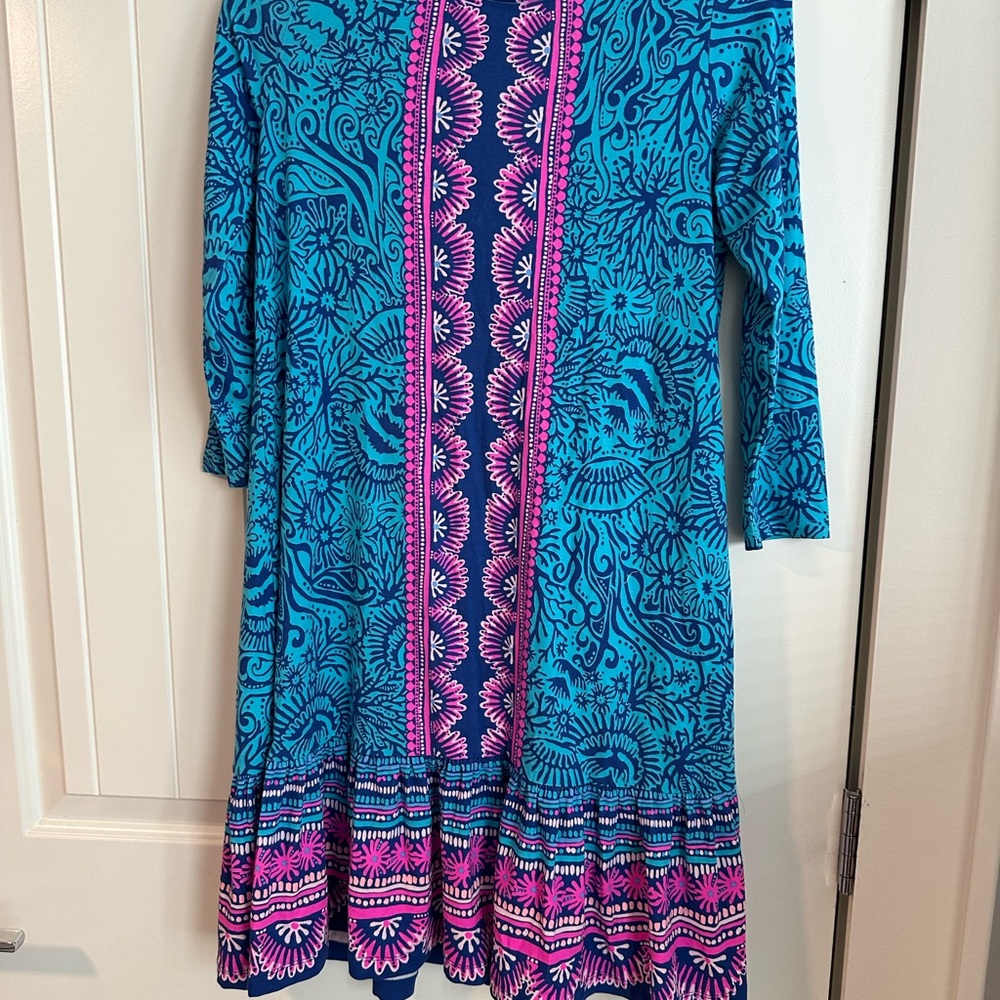 Lilly Pulitzer Vibrant Blue and Pink Women's Dress